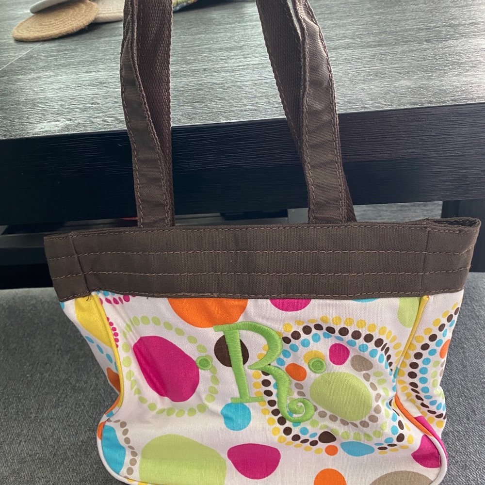 Vera Bradley Tote Bag with the letter “R” stitched on the front